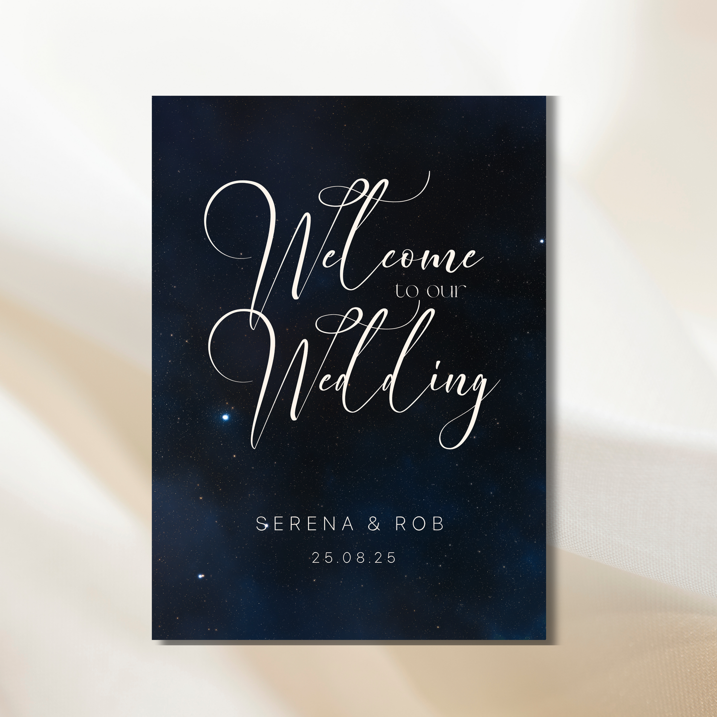 Starry Night | Welcome Wedding Sign Template