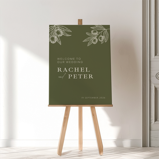 Olive Tree | Wedding Welcome Sign Template