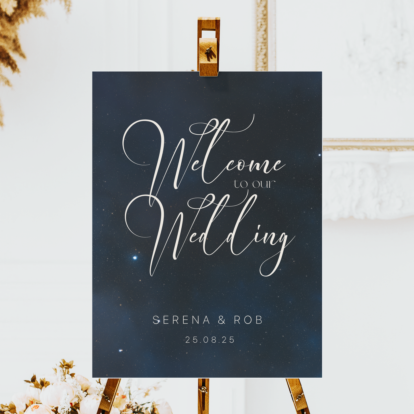 Starry Night | Welcome Wedding Sign Template