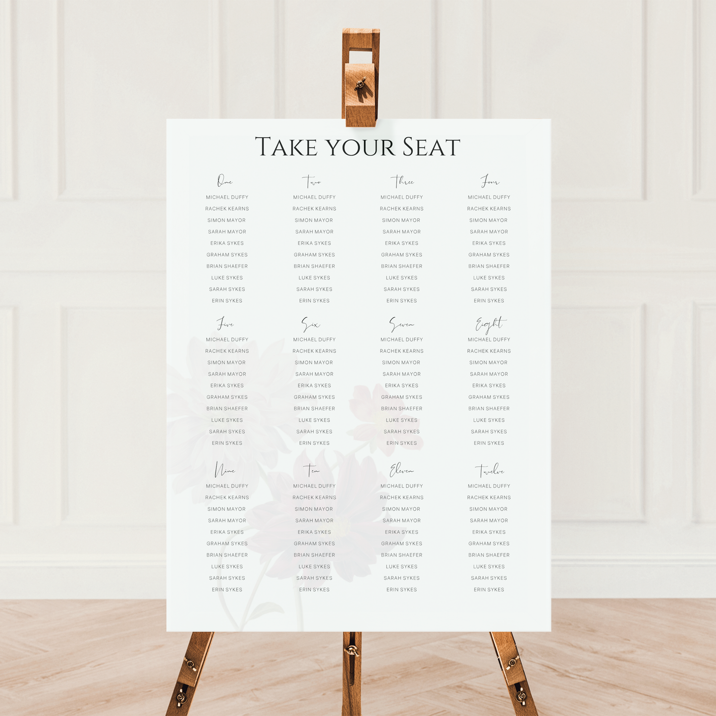 Elegant Florals | Wedding Seating Chart