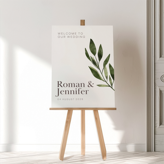 Olive Branch | Welcome Wedding Sign Template