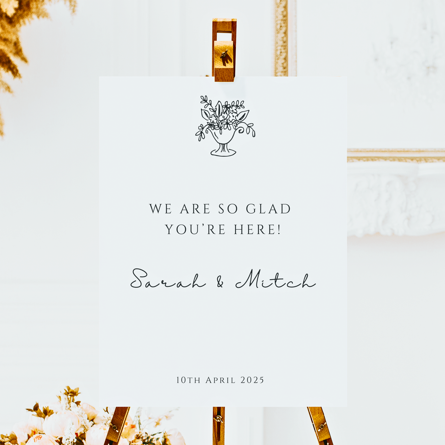 Elegant Script | Wedding Welcome Sign Template