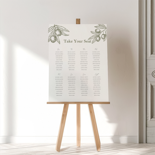 Olive Tree | Wedding Seating Chart Template