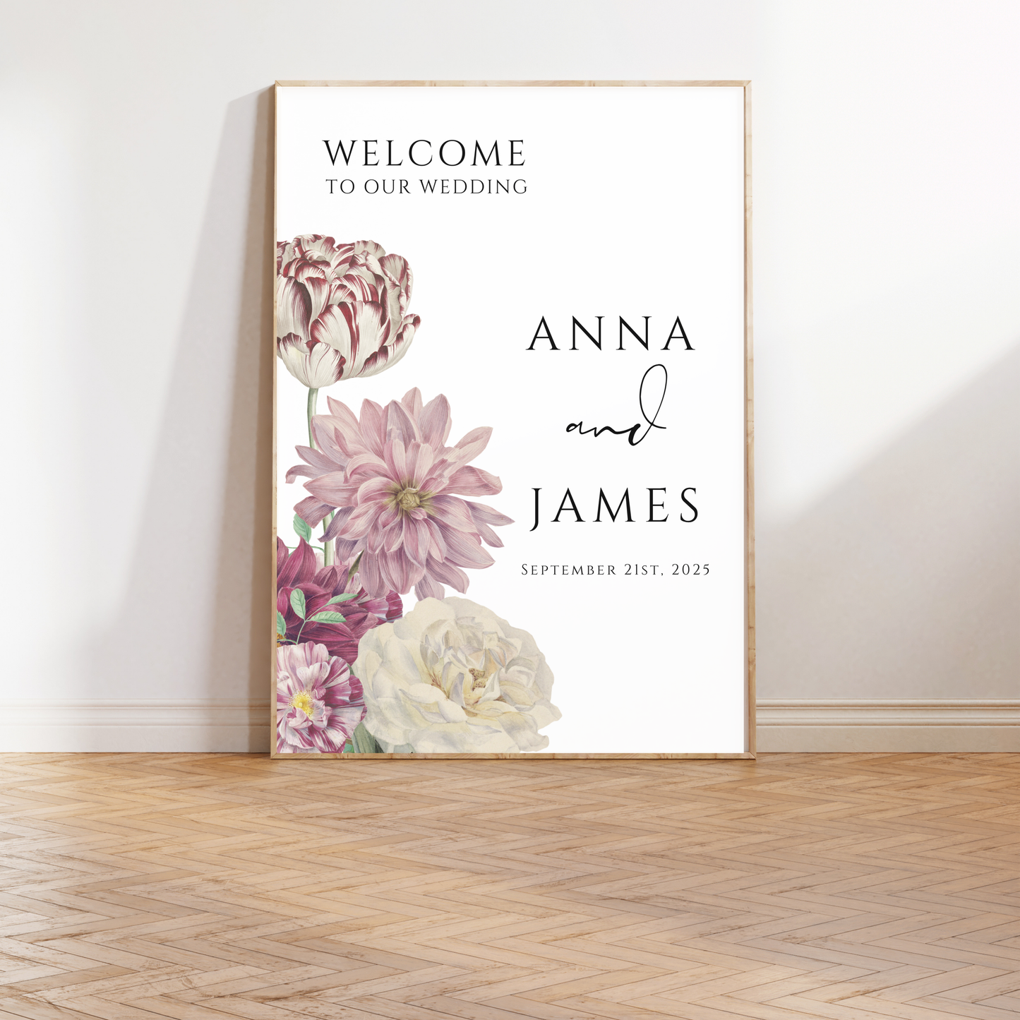 Elegant Florals | Wedding Welcome Sign