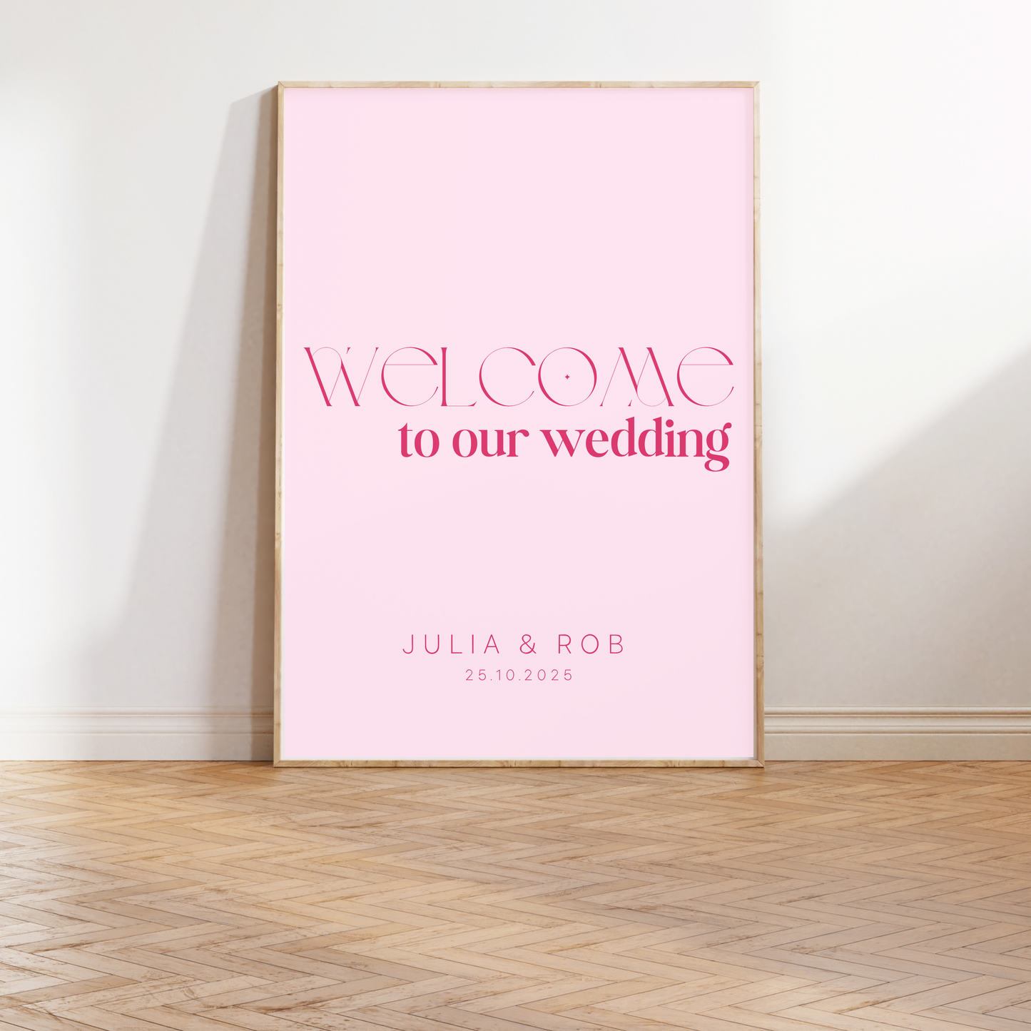 Pretty In Pink | Wedding Welcome Sign Template