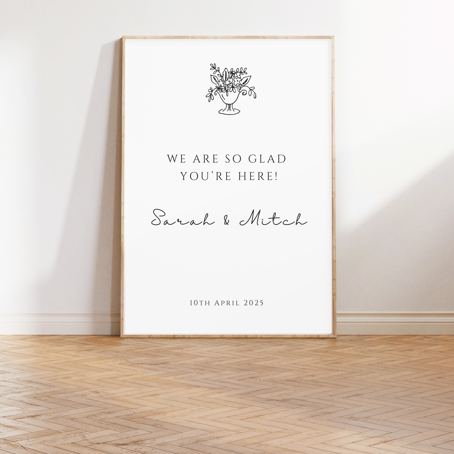 Elegant Script | Wedding Welcome Sign Template