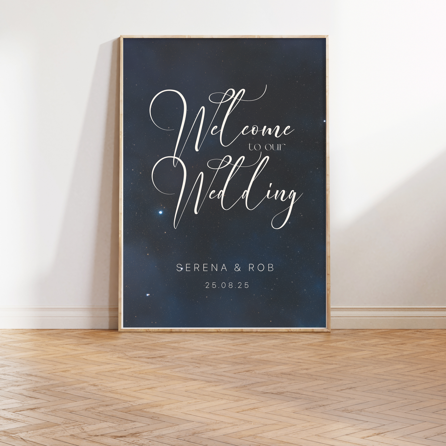 Starry Night | Welcome Wedding Sign Template