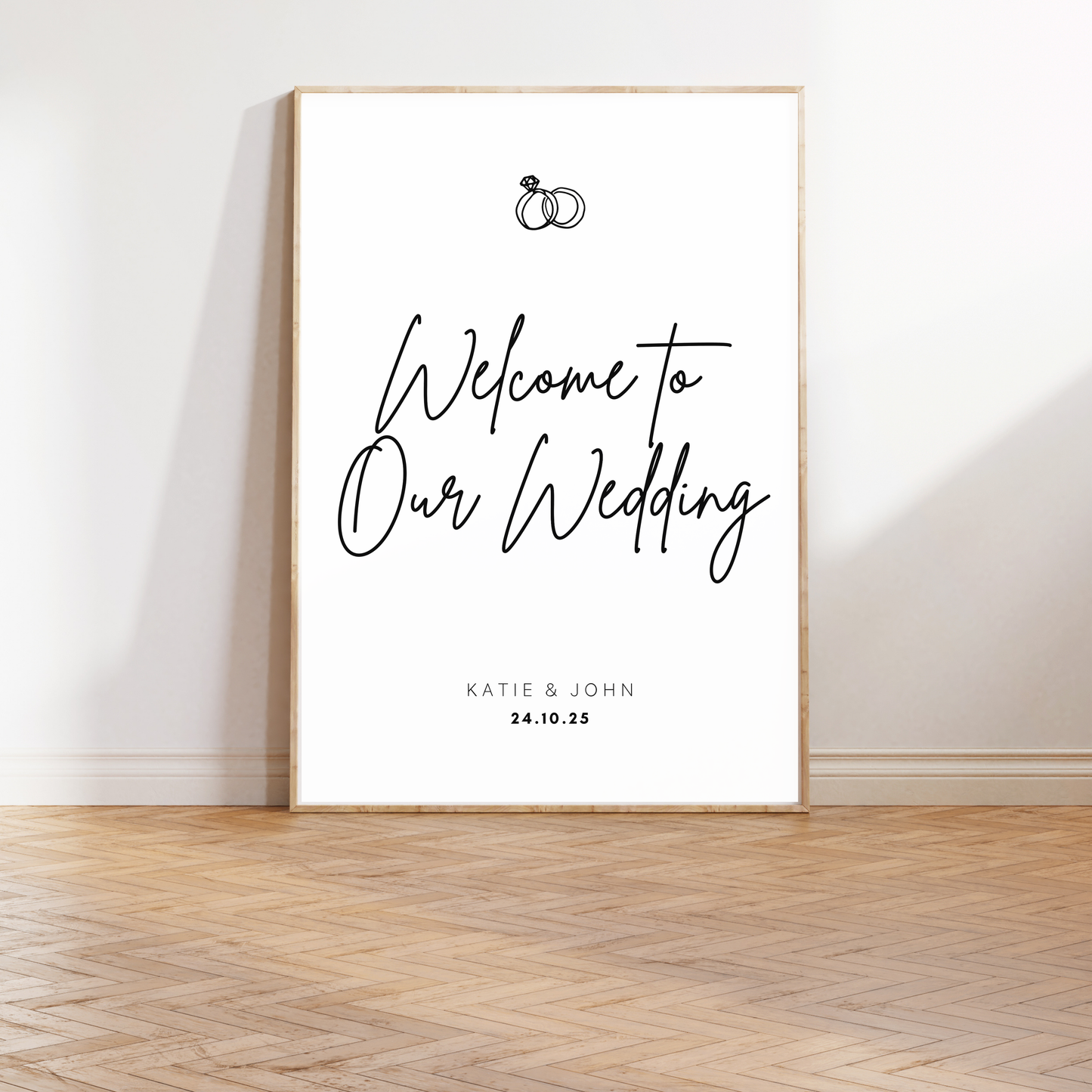 Wedding Rings | Wedding Welcome Sign Template