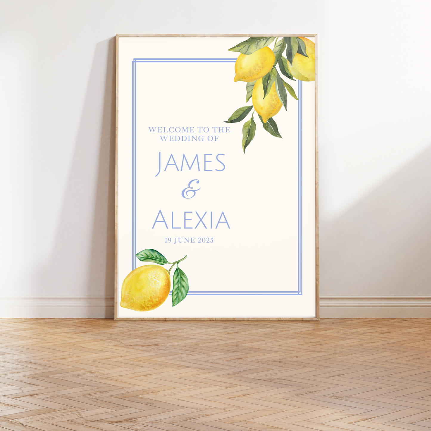 Amalfi Lemon | Wedding Welcome Sign Template