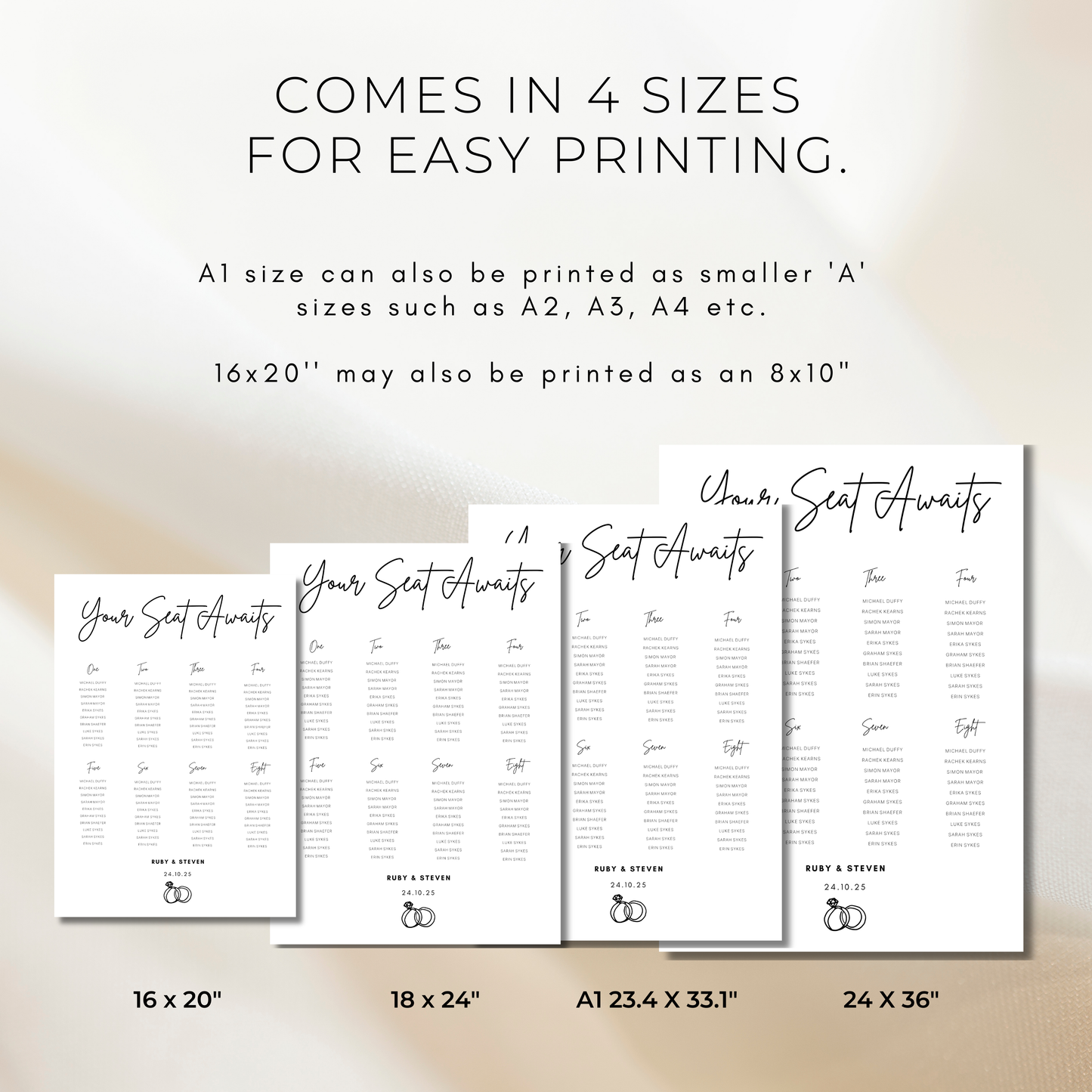 Wedding Rings | Wedding Seating Chart Template