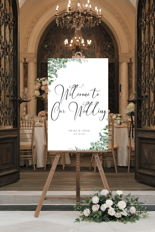 Elegant Ivy | Wedding Welcome Sign Template