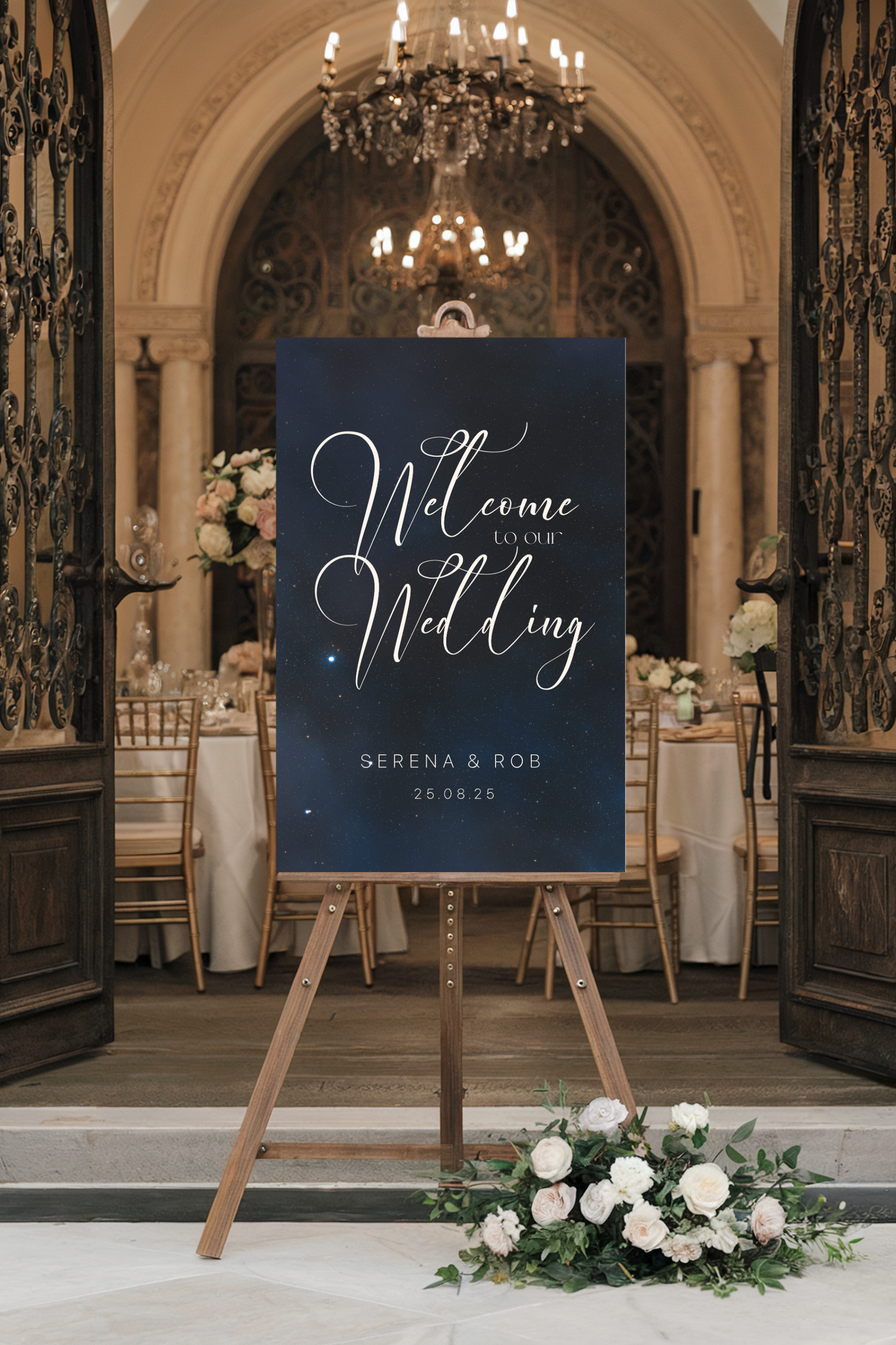 Starry Night | Welcome Wedding Sign Template