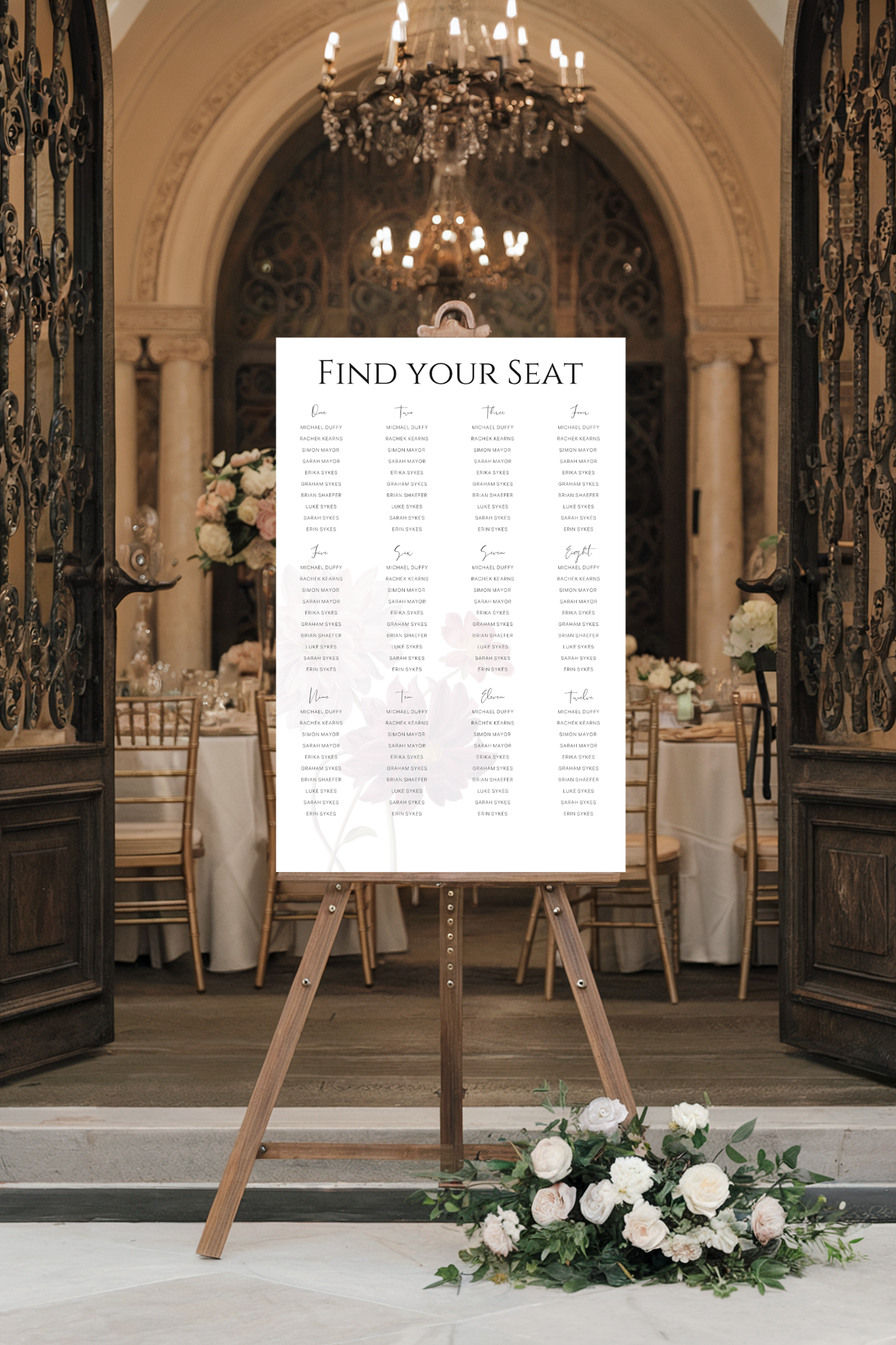 Elegant Florals | Wedding Seating Chart