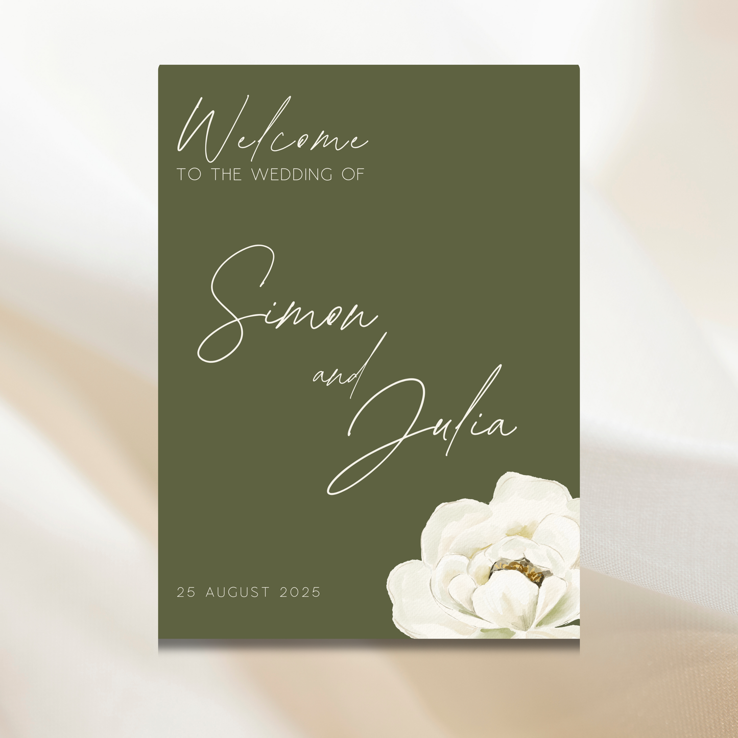 Forest Green | Wedding Welcome Sign Template