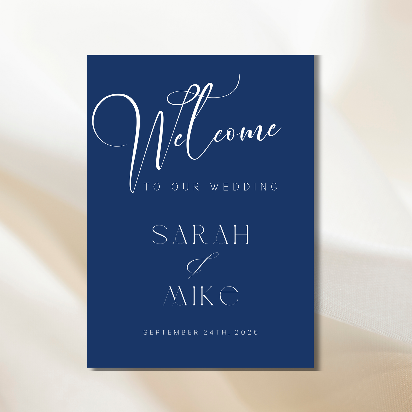 Something Navy | Wedding Welcome Sign Template