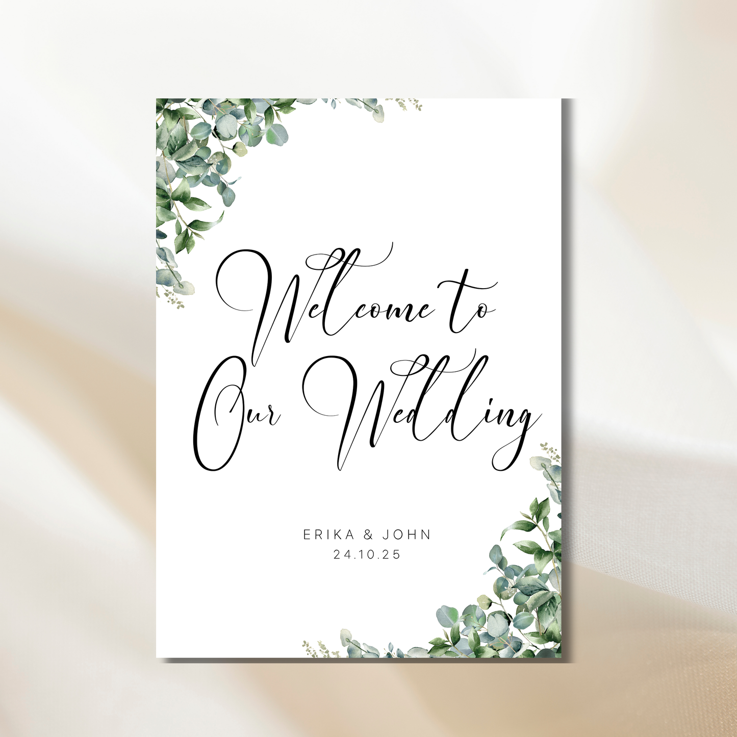 Elegant Ivy | Wedding Welcome Sign Template